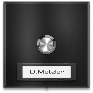 Metzler Türklingel Parisa schwarz, Funk Sender, bis 150m, wasserdicht, LED-Blinken