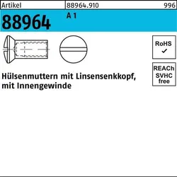 Hülsenmutter R 88964 Liko IG M8x 20 A 1 100 Stück