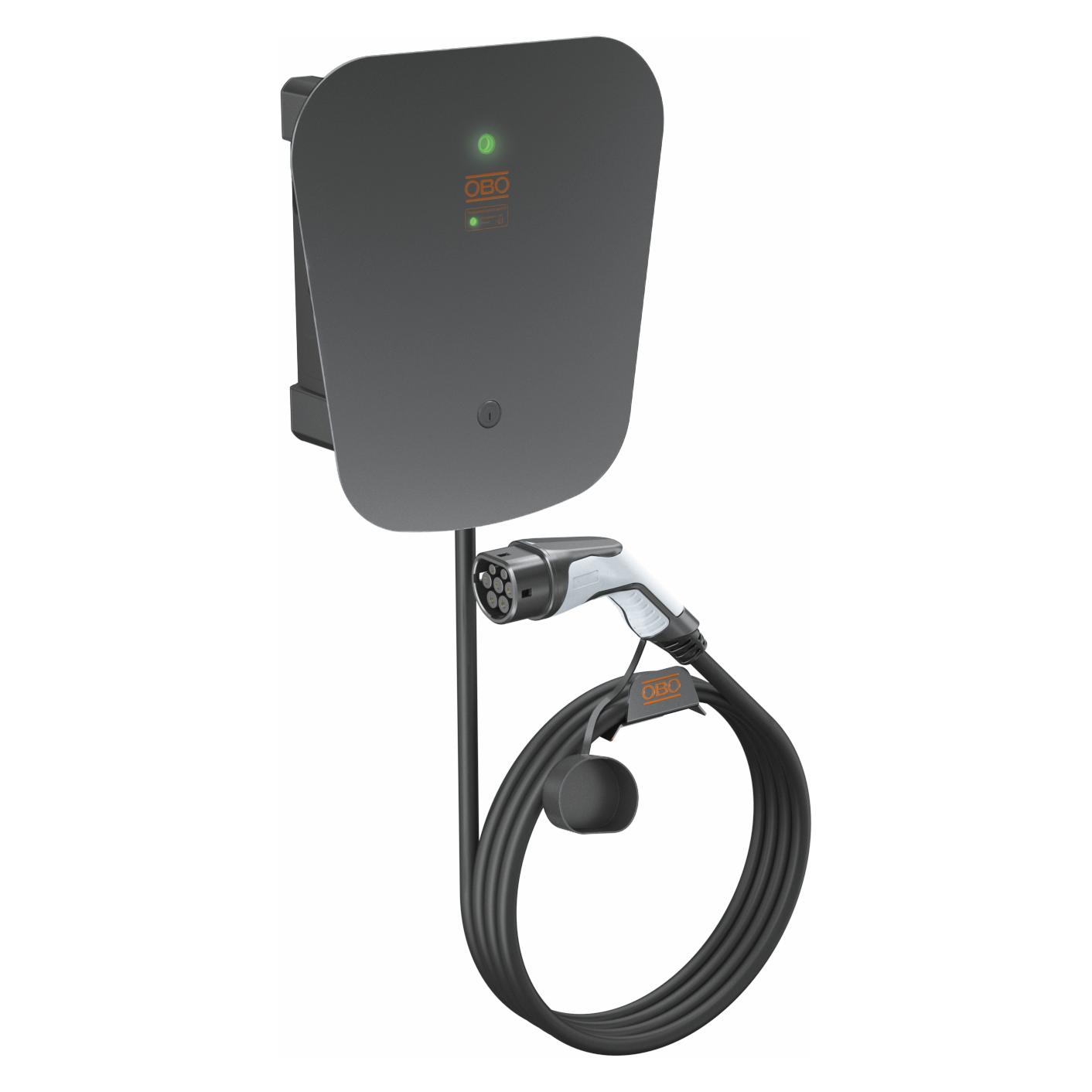OBO Bettermann Wallbox WB AC BL KS SPD Key Pro370x340x136 sw PC (Typ 2, 22 A, 22 kW) (6570026)