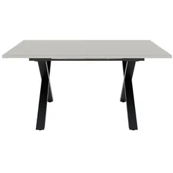 Mäusbacher Esstisch mit Auszug Vitrum 160/210 x 90 cm Glas Kreidegrau 160