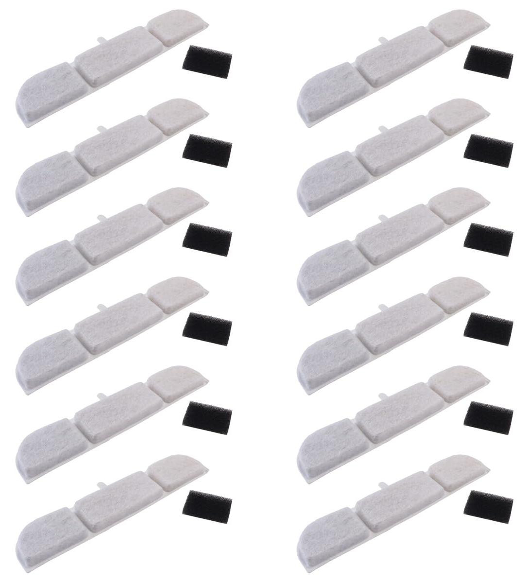 Dripio 12 vervangingsfilters voor kattenfonteinen inclusief schuimfilters