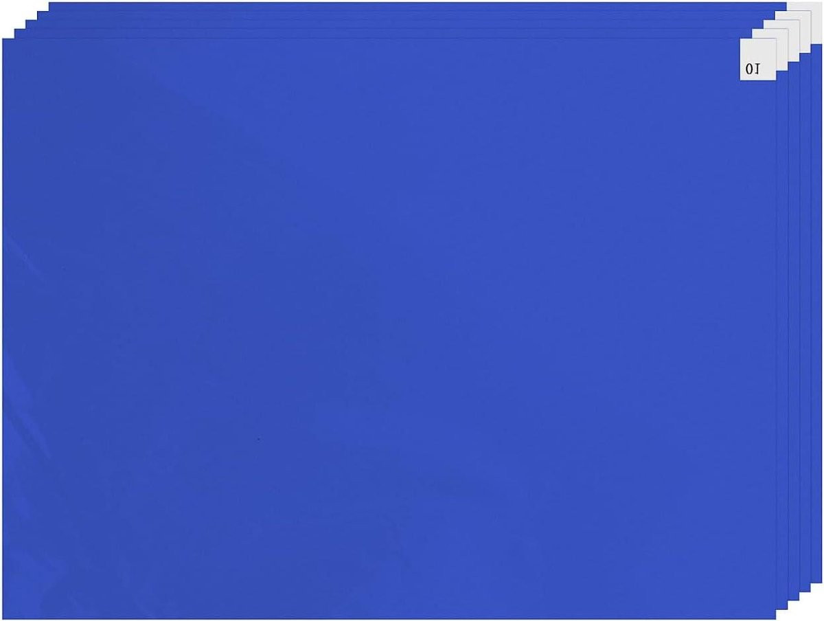 Blauwe zelfklevende vloermat voor professionals, 90 x 60 cm