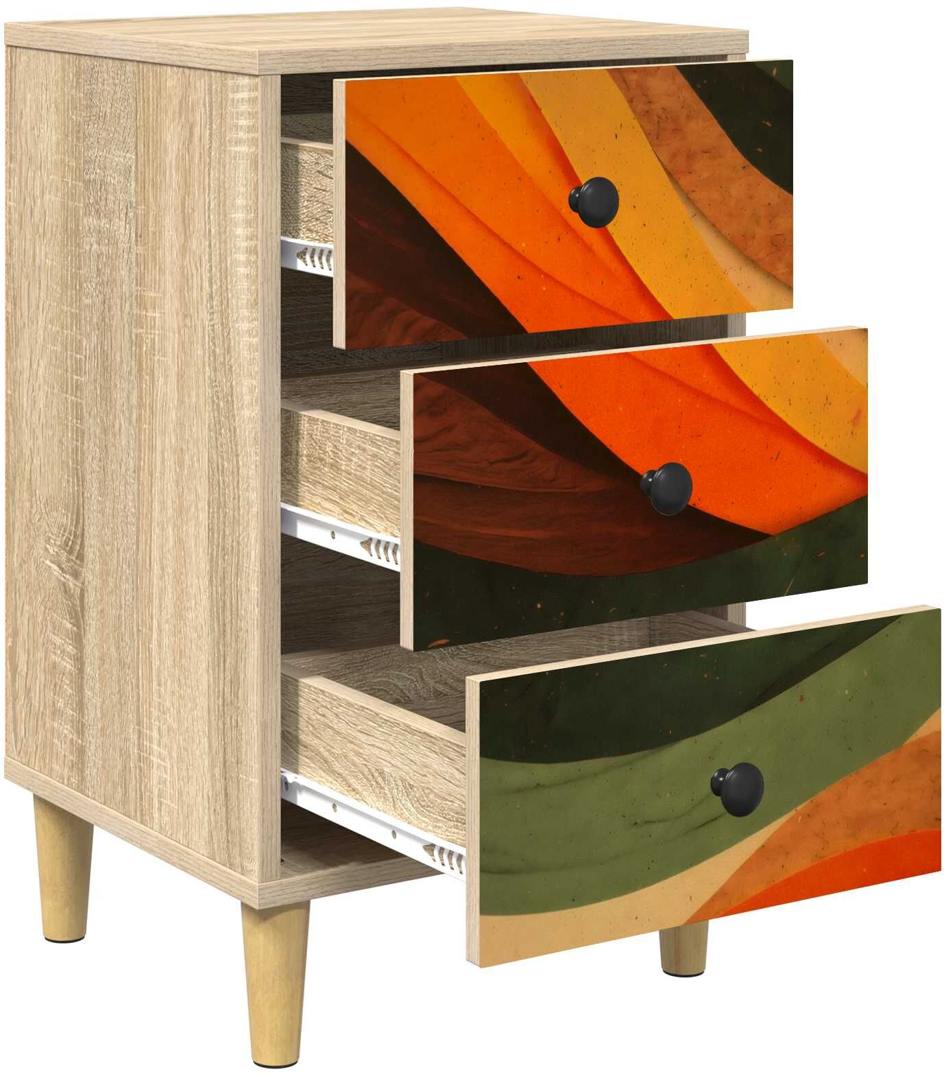 vidaXL Table de chevet BONN Chêne Sonoma 36 x 33 x 60 cm