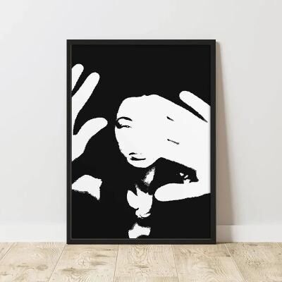 Inspire Select Classic Retro Abstract Canvas Wall Art Minimalist Vertical Abstract Poster Print Unframed xd036 14 21.7 31.5 In Unframed