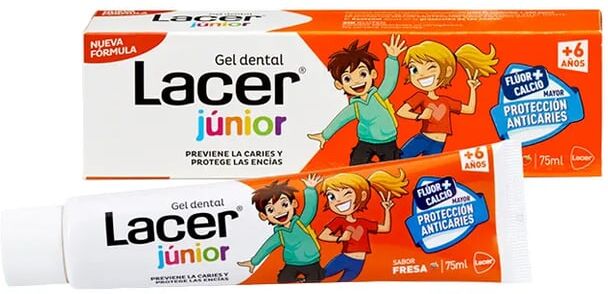 Lacer Junior Gel Dental Morango 75 ml Morango