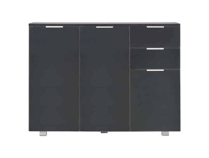 Buffet Noir brillant 107x35x80 5 cm - Grand espace &9893