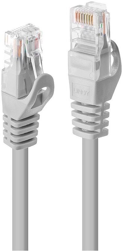 Lindy 3m Cat.5e U/UTP Ethernet Cable, Grey