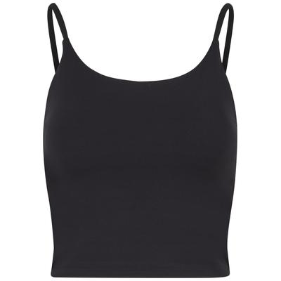 Sport-BH URBAN CLASSICS "Urban Classics Ladies Sports Top adjustable", Damen, Gr. S, Cup 0, schwarz, 80% Nylon, 20% Elasthan, BHs Sport-BH