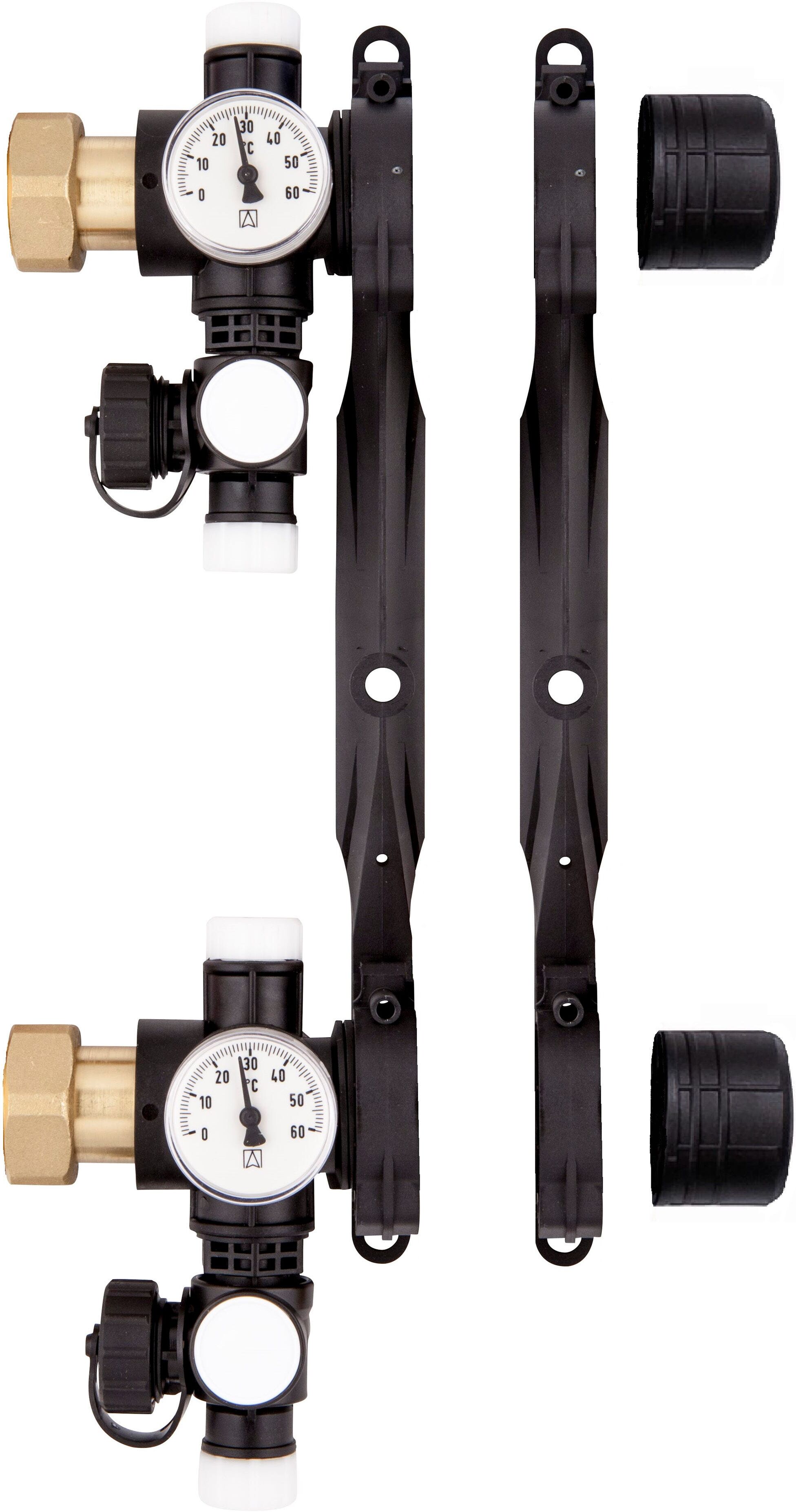 John Guest PARTENZA COLLETTORE  1'' CON MANOMETRO STAFFE TAPPO PER RISCALDAMENTO A PAVIMENTO