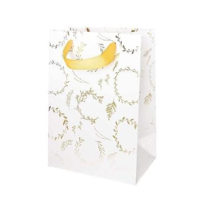 Geschenktüte, Kränze, Weiß, Mix