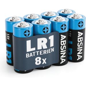 Absina Batterien Alkaline, 1,5V, N / Lady / LR1, 8 Stück