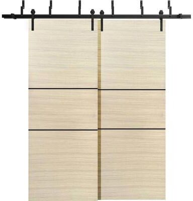 SARTODOORS Planum 0014 Natural Veneer Wood Barn Bypass Doors