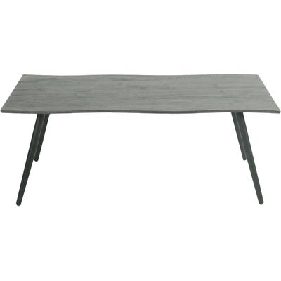 Couchtisch HELA "ZAGREB", grau (grau, schwarz, schwarz, grau), H:42cm, Tische, Couchtisch, Baumkantenoptik,Vierfuß,Rundrohr,fest,110 x 60 cm