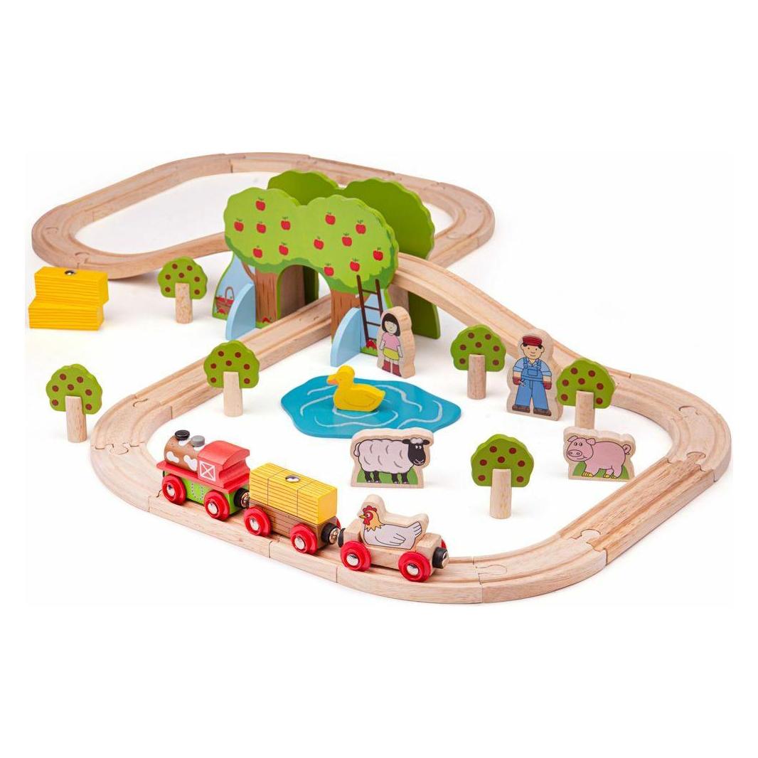 Bigjigs Bauernhof Eisenbahn Set (BJT036)