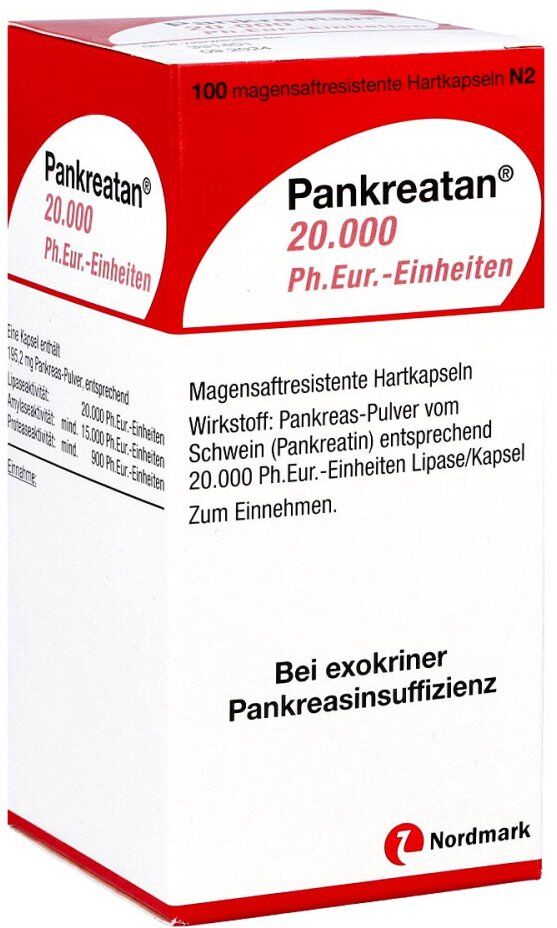 Pankreatan 20.000 Ph.eur.-einheiten msr.Hartkaps. 100stk