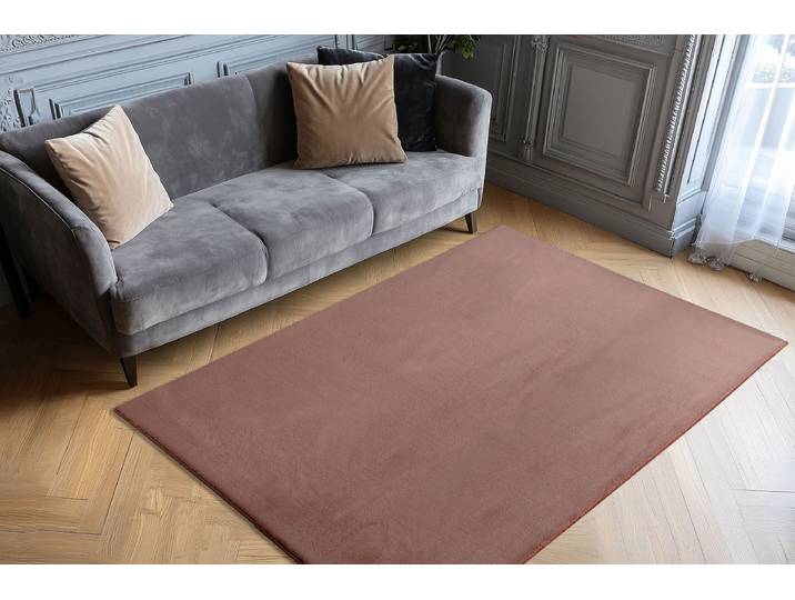 Kurzflorteppich Boundless 225 Pink/Pink 120 x 170cm Polyester/Baumwollstoff