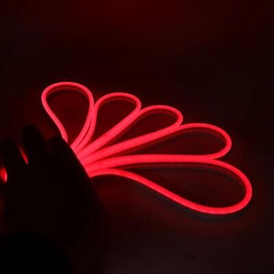 Inspired Living USB Touch Dimmable Neon Strip Light 5V Flexible Neon Rope For DIY Room Decor red 2m