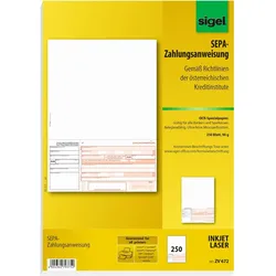 Sigel PC-SEPA-Zahlungsanweisung AT A4 90g 250 Blatt für österreichische Kreditinstitute