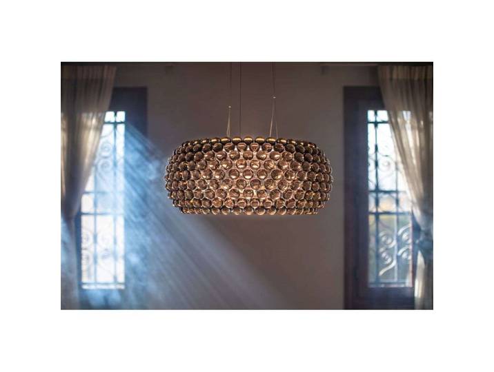 Caboche Plus Grande LED Suspension Grey - Foscarini - Salle à manger - Verre