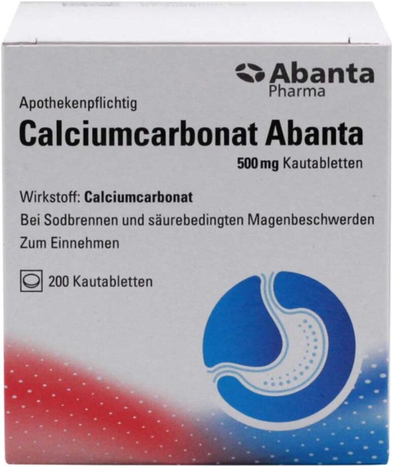 Calciumcarbonat Abanta 500 mg Kautabletten