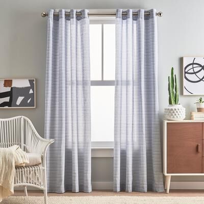 Peri Home Cargo Stripe Grommet Curtain Panel Pair