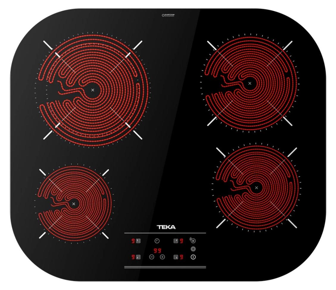 Teka TCC 64310 TTC BK, Schwarz, Integriert, 59 cm, Keramik, Glaskeramik, 4 Zone(n)