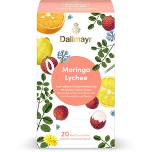 Dallmayr Tee Moringa Lychee, Kräutertee, 44 g, 20 Pyramidenbeutel