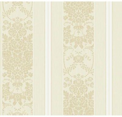 Seabrook Designs Hemingway Floral Stripe Unpasted Wallpaper