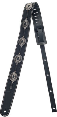 Richter Raw II Concho Guit Strap BK/OS Schwarz