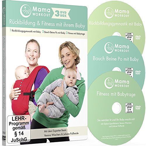 Verena Wiechers - MamaWORKOUT - Rückbildung & Fitness mit Ihrem Baby - 3-DVD-Box zum Sparpreis ++ 1. Rückbildungsgymnastik mit Baby ++ 2. Bauch Beine Po mit Baby ++ 3. ... mit Babytrage ++ von Expertin Verena Wiechers - Preis vom 09.10.2026 07:28:09 h