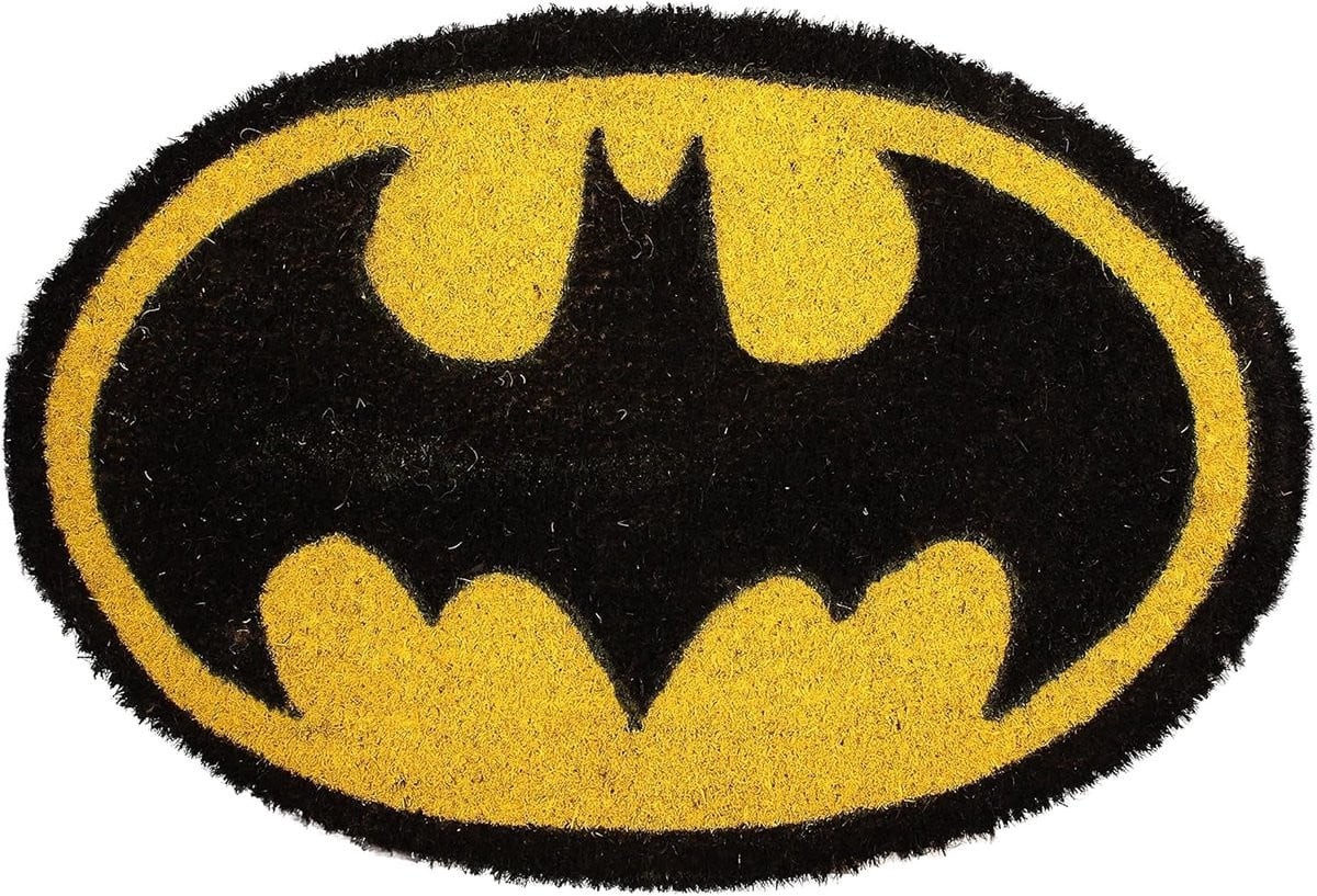 Ovale Deurmat Batman Logo van Kokosvezel met Antisliponderzijde