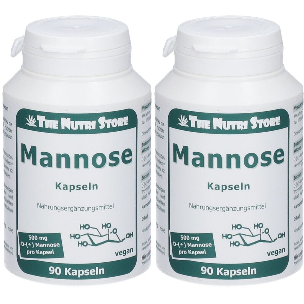 Mannose 500 mg vegetarische Kapseln 2x 2x90 St