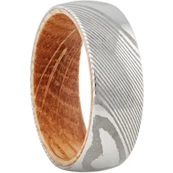Holzkern Herren-Ring Edelstahl Sumo Eiche/Damast, 62/19,7