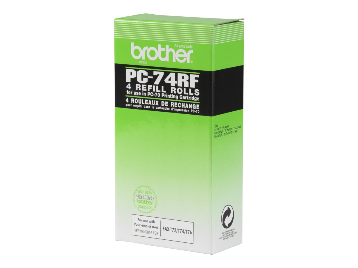 Brother PC74RF Farbband schwarz 4-fach 576 Seiten Thermofax