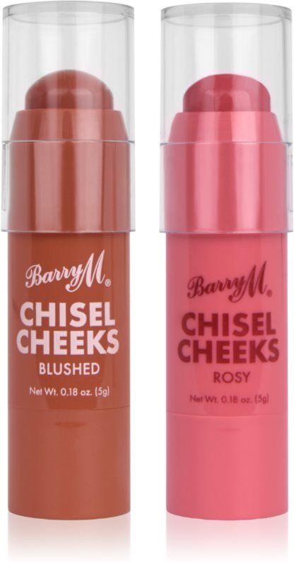 Barry M Chisel Cheeks cream blush in a stick duo balení 2x5 g