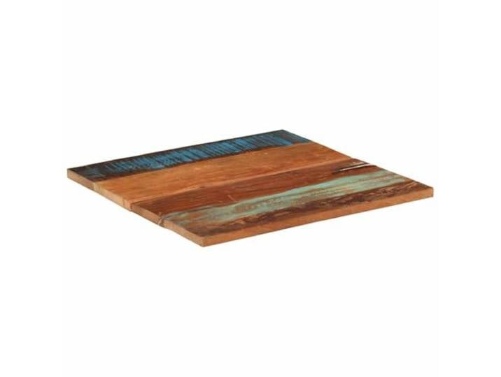 KTHLBRH Quadratische Tischplatte 70 x 70 cm 25-27 mm Holz Wiederverwertung Tropisches Massivholz, Mango-Teak-Mix, Halterungen inklusive, lackierte Oberfläche