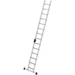 Munk, Leiter + Gerüst, Stufen-Anlegeleiter mit Standard-Traverse 14 Stufen (Anlegeleiter, 364 cm)