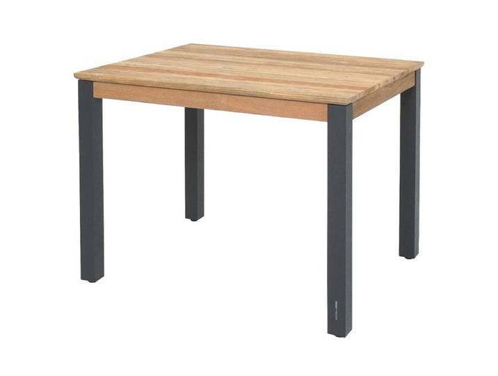 Zebra Derex Gartentisch 80x100cm Aluminium/Teak recycelt