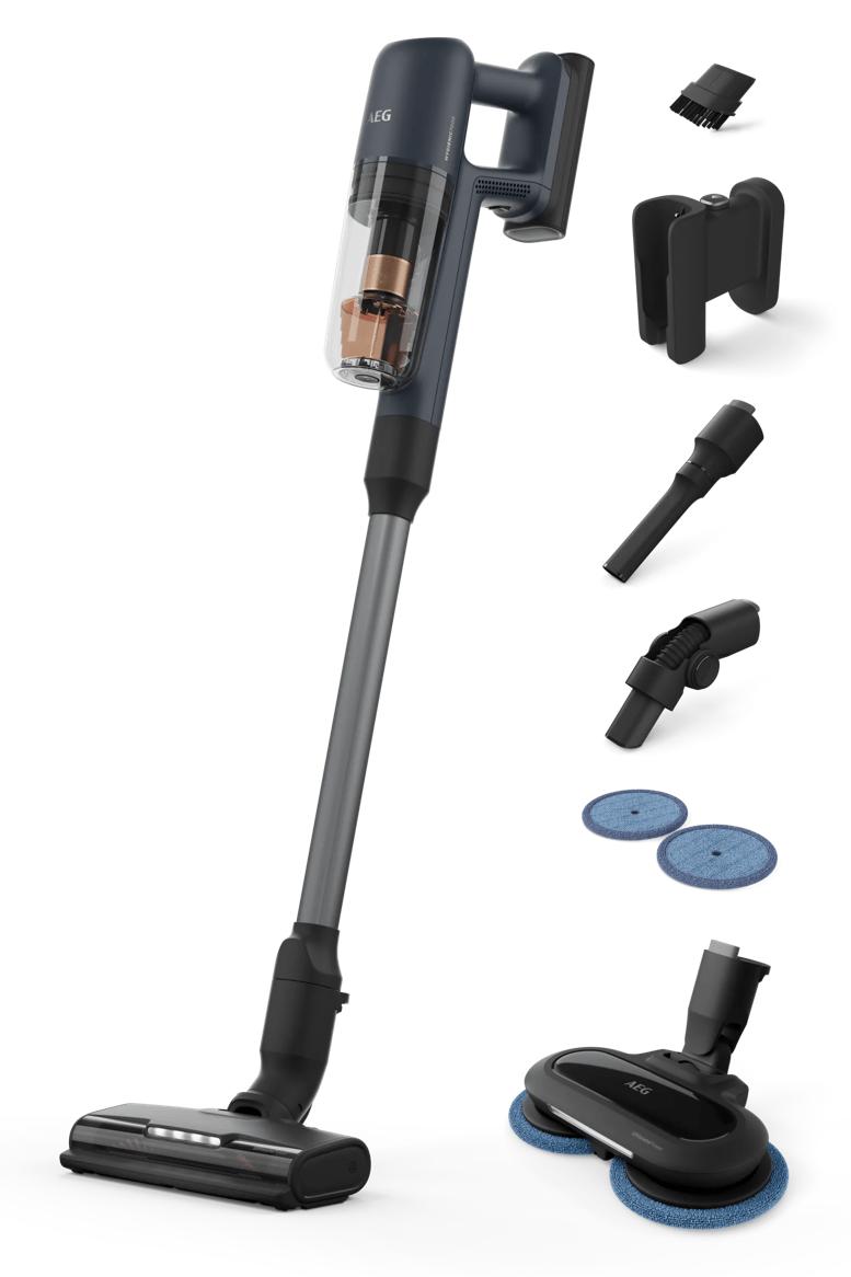 AEG HYGIENIC 7000 Akku-Staubsauger kabellos / Akkulaufzeit bis zu 50 Minuten* / Farbe: Denim Blue AP71B14WET Blau