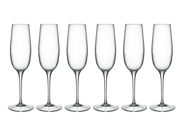 Champagnerglas Luigi Bormioli Palace 23,8 cl, 6 Stück , transparent, B:7,5cm H:23,8cm Ø:7,5cm, Kristallglas, Trinkgefässe, Champagnerglas