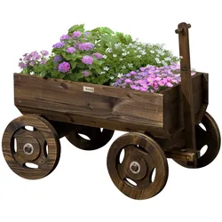 Outsunny - Hochbeet - 120Lx53Wx55Hcm - Verkohlt