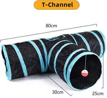 Inspire Picks Foldable Cat Play Tunnel Breathable Indoor Cat Toy With Crinkle Paper t Tunnels
