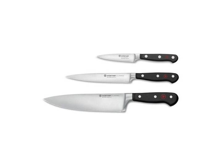 WÜSTHOF Messer-Set Messer-Set 3-tlg. Classic schwarz (Messerset, 3-tlg), Messer-Set, 3-tlg., schwarz