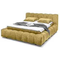 Polsterbett Bexley 160 x 200 cm Stoff Gold