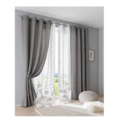 Vorhang HEINE HOME Gr. 3, grau, B:135cm H:225cm, Polyester, Gardinen