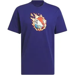ADIDAS Herren Shirt On Fire Basketball Graphic, Größe L in Blau Blau