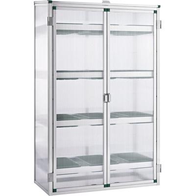 Gewächshaus BECKMANN "Aussaat- und Anzuchthaus Gr. 3", silber (silberfarben), B:87cm T:44cm, Gewächshäuser
