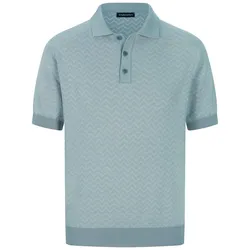 Strick-Polo Louis Sayn blau, 58