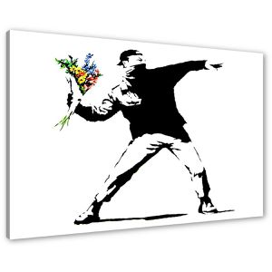 visario Wandbild Blumenwerfer, Leinwand, Querformat, 80 x 60 cm