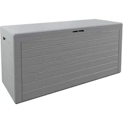 Casaria Deuba Auflagenbox Holzoptik Woody 120 x 57 x 46cm grau